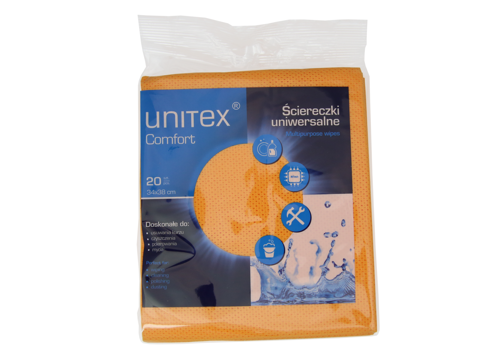 Unitex Comfort Orange Pack 20 Ściereczek U48522